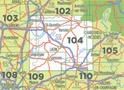 Wegenkaart -Landkaart 104 fietskaart Reims - St. Quentin | IGN