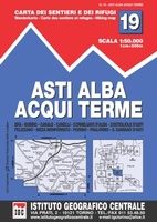 Wandelkaart IGC 19 ASTI, ALBA, ACQUI TERME | Istituto Geografico Centrale 