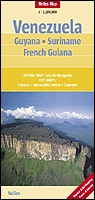 Landkaart - wegenkaart Venezuela, Guyana, Suriname & Frans Guyana | Nelles Maps