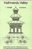 Wandelkaart Nepal 01 Kathmandu Valley 1:50.000 | Schneider