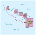 Landkaart - wegenkaart Hawaiian Islands - Hawaii | Nelles maps