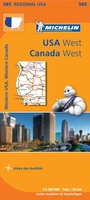 Wegenkaart Michelin 585 Western USA - Western Canada
