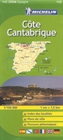 Fietskaart - wegenkaart Costa de Cantabria - Cantabrië  | Michelin 143