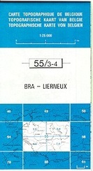 Topografische kaart Belgie NGI 55/ 3-4  Manhay - Bra - Lierneux (1:20.000) - wandelkaart