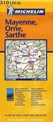 Wegenkaart - landkaart - autokaart 310 Mayenne - Orne - Sarthe (Normandie) | Michelin Local