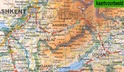 Wegenkaart - landkaart Central Asia - Kazachstan, Uzbekistan, Kirgizië en Tajikistan | Gizi map