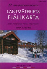 Wandelkaart Z7 Åre - Vålådalen - Bydalen Fjällkarta Topografische kaart Zweden | Lantmateriet