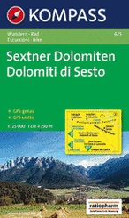 Wandelkaart 625 Sextner Dolomiten/Dolomiti di Sesto | Kompass