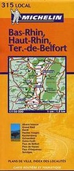 Wegenkaart - landkaart - autokaart 315 Bas Rhin - Haute Rhin - Belfort | Michelin Local