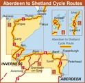 Fietskaart NCN Aberdeen to Shetland Cycle Route Map | Sustrans