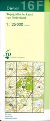 Topografische kaart / Wandelkaart 16F Diever