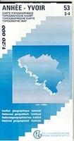 Topografische kaart Belgie NGI 53 / 3-4 Anhée - Yvoir (1:20.000) - wandelkaart
