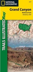 Wandelkaart - landkaart Grand Canyon National Park,  Bright Angel Canyon and North/South Rim no. 261 | Trails Illustrated maps - National Geographic