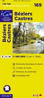 Wegenkaart - Landkaart 169  fietskaart Béziers - Montpellier - Lodeve - Castres | IGN