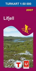 Wandelkaart 2219 Lifjell- Hjartdal - Seljord - Kviteseid - Sauherad - Bø - Notodden, topografische kaart Turkart Noorwegen | Statens - Ugland IT