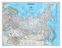 Wandkaart - landkaart Russia - Rusland | National Geographic plano geplastificeerd
