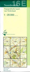 Topografische kaart / Wandelkaart 16E Noordwolde