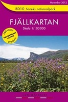 Wandelkaart BD10 Sareks Nationalpark Fjällkarta Topografische kaart Zweden | Lantmateriet