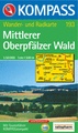 Kompass wandelkaart 193 Mittlerer Oberpfälzer Wald