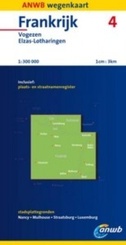 Wegenkaart  - Landkaart 04 Vogezen Elzas-Lotharingen | ANWB