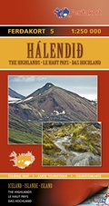 Wegenkaart - Landkaart touring map 5. Halendid - Highland of Iceland - Binnenland IJsland | Ferdakort