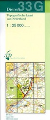 Topografische kaart / Wandelkaart 33G Dieren (Veluwe)