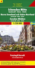 Wegenkaart - landkaart 04 Schweden Mitte - Sundsvall - Falun - Gävle ( Zweden ) | Freytag & Berndt