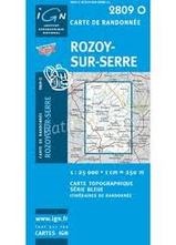Wandelkaart- Topografische kaart 2809 O Rozoy-Sur-Serre Frankrijk | IGN