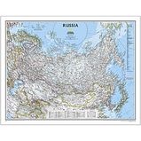 Wandkaart - landkaart Russia - Rusland | National Geographic plano geplastificeerd
