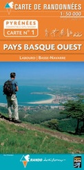 Rando 01 Wandelkaart Pays Basque Ouest - Biaritz - St Jean de Luz (Frankrijk - Pyreneeen)