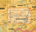 Shocart 63 SLOVÁCKO, CHŘIBY - Slovácko - Chriby   / Wandelkaart Tsjechie