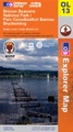 13 Topografische kaart en Wandelkaart Brecon Beacons National Park OOST OLM 13 | Ordnance Survey