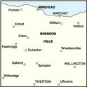 Wandelkaart Engeland Landranger 181 Minehead & Brendon Hills, Dulverton & Tiverton | Ordnance Survey
