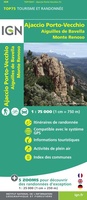 Wandelkaart - Fietskaart corsica: Ajaccio - Porto Vecchio - Aiguilles de Bavella - Monte Renoso | IGN 75000 