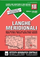 Wandelkaart IGC 18 LANGHE MERIDIONALI | Istituto Geografico Centrale 