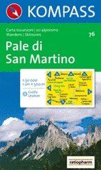 Wandelkaart 76 Pale di San Martino | Kompass