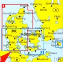 Landkaart  - wegenkaart Zuid Jutland en de eilanden Funen en Sjaelland, Horsens, Kopenhagen, Esbjerg- Denemarken | Marco Polo