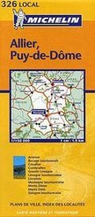 Wegenkaart - landkaart - autokaart 326 Allier - Puy de Dome (Auvergne) | Michelin Local