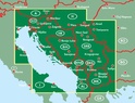 Wegenkaart Slovenië - Kroatië - Servië - Bosnië-Hercegovina - Montenegro - Kosovo - Macedonië | Freytag & Berndt