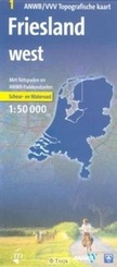Fietskaart - Wandelkaart 01 Friesland west (Topografisch) | ANWB