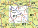 Wegenkaart - Landkaart 128 fietskaart Auxerre - Montargis - Morvan | IGN