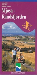 Wandelkaart 2551 Mjøsa - Randsfjorden,  topografische kaart - Turkart Noorwegen | Statens - Ugland IT