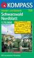 Kompass wandelkaart 769 Schwarzwald nord / Zwarte Woud