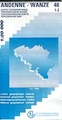 Topografische kaart Belgie NGI 48 / 1-2 Andenne - Wanze  (1:20.000) - wandelkaart