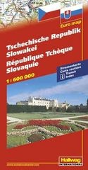 Wegenkaart - Landkaart Tschechische Republik / Slowakei - Tsjechië - Slowakije | Hallwag Euromap