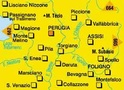 Wandelkaart - fietskaart 663 Perugia - Assisi | Kompass