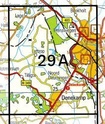 Topografische kaart / Wandelkaart 29A Denekamp - Twente