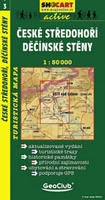 Shocart 03 ČESKÉ STŘEDOHOŘÍ, DĚČÍNSKÉ STĚNY - Böhmisches Mittelgebirge - Elbsandsteingebirge  / Wandelkaart Tsjechie