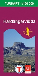 Wandelkaart 2214 Hardangervidda ost / vest, kaartenset oost en west, topografische kaart Turkart Noorwegen | Statens - Ugland IT
