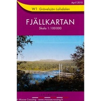 Wandelkaart W1 Grövelsjön - Lofsdalen Fjällkarta Topografische kaart Zweden | Lantmateriet